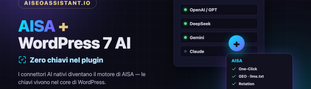 AISA + WordPress 7: il connettore AI nativo come provider