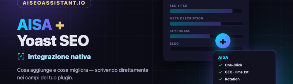 Integrazione AISA + Yoast SEO: cosa aggiunge e cosa migliora